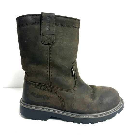 Wolverine Mens FloorHand Waterproof Steel Toe Work Boot Brown Size 7.5EW